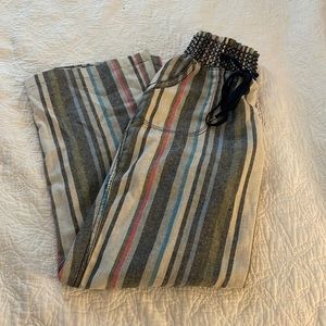 Pinstriped pants